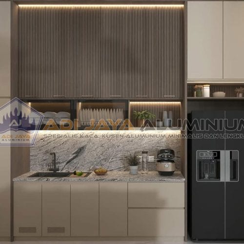 Desain Kitchen Set Aluminium Minimalis untuk Dapur Modern
