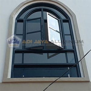 Jendela Aluminium Lengkung