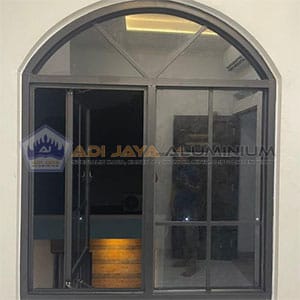 Jendela Aluminium Lengkung