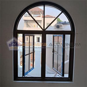 Jendela Aluminium Lengkung
