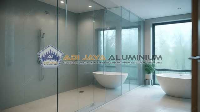 penyekat kaca tempered kamar mandi