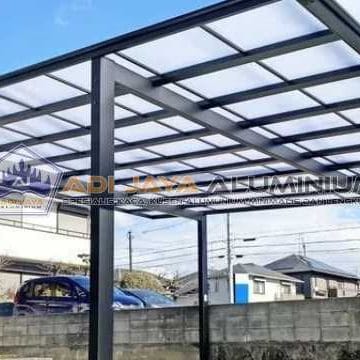Tukang pasang kanopi kaca rangka aluminium Bekasi