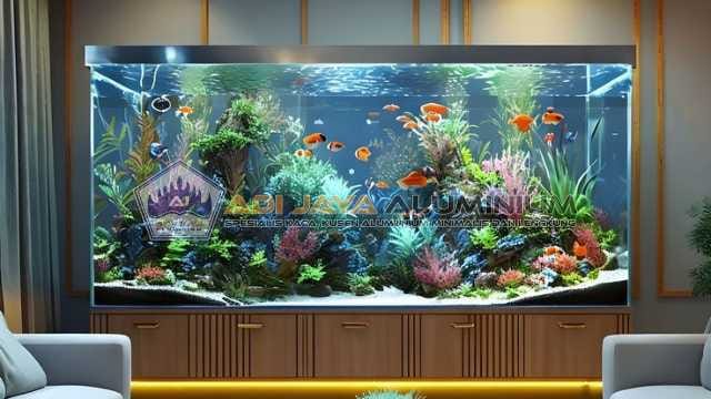 Jasa buat aquarium kaca tempered custom ukuran raksasa Jakarta