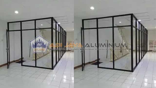 Tukang pasang partisi aluminium ruko per meter Depok