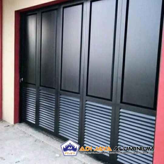 Pintu garasi aluminium sliding custom harga pabrik langsung