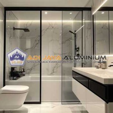 Pintu Kaca Aluminium Kamar Mandi Kering Basah Area Bekasi